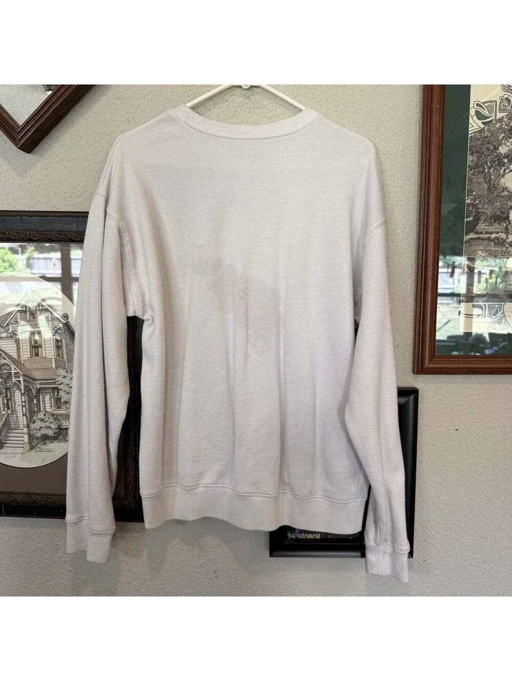 Vintage 00s RARE Mens Amy Winehouse White Portrait Pop Sweatshirt Size Large